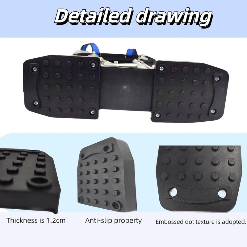 VanHuavic 4-Piece Drywall Stilt Sole Non-Slip Replacement Kit,Heavy-Duty Stilt Anti-Slip Mat Anti-Slip Stilt Mats for Construction, Painting, Electrical Work, Plastering, Street Performances - Image 3